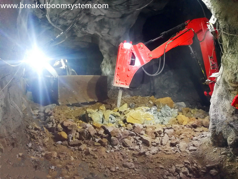 В подземном руднике работает стационарная система штанги